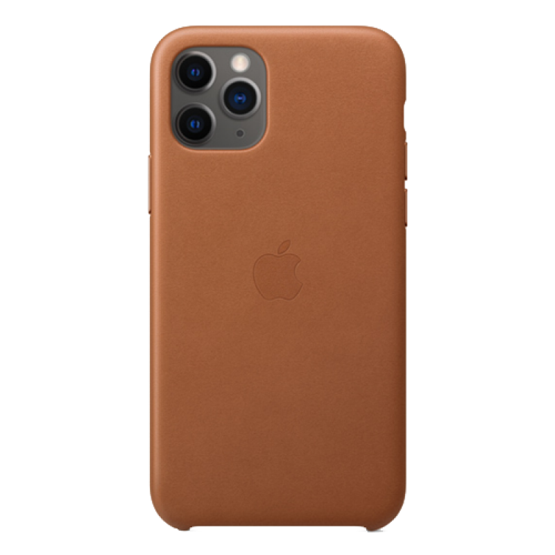Чехол Apple iPhone 11 Pro Leather Case (Золотисто-коричневый)