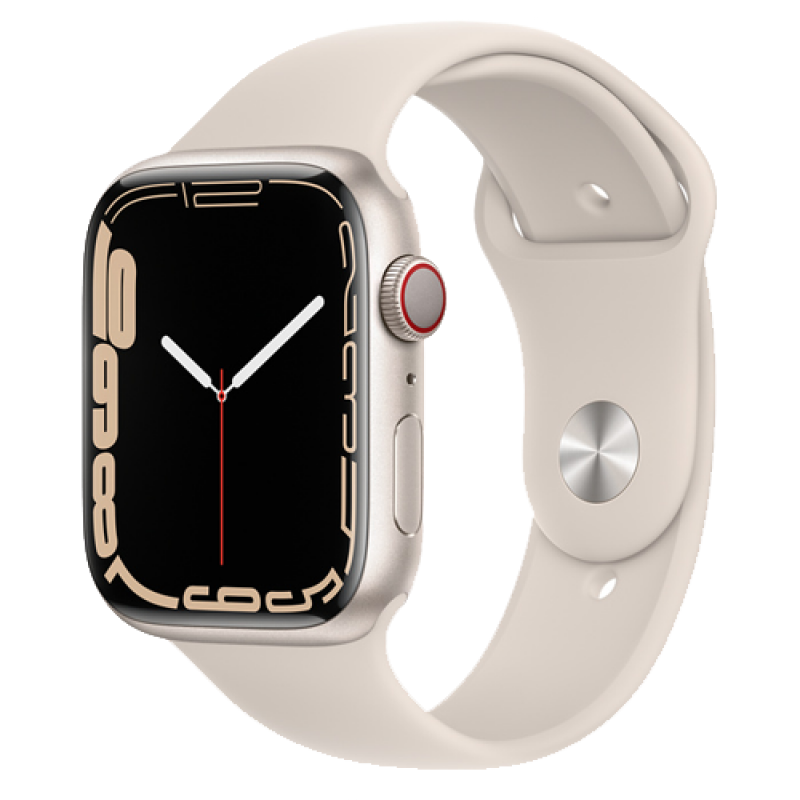 Apple Watch Series 7 41mm Starling Aluminum Case with Pure Platinum/Black Nike Sport Band