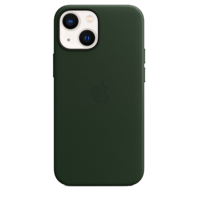 Чехол Apple iPhone 13 Leather Case MagSafe (Зелёная секвойя)