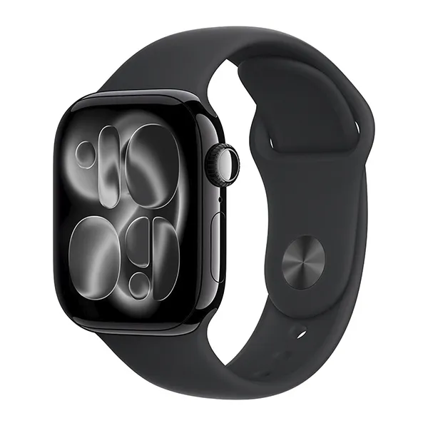 Apple Watch Series 11 42mm Aluminum Jet Black Case Black Sport Band S/M
