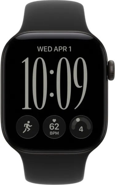 Apple Watch Series 12 46mm Aluminum Black Case Black Sport Band S/M