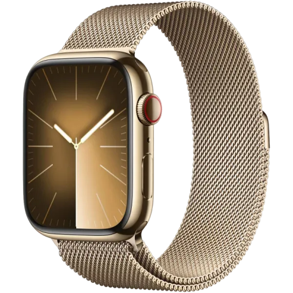 Apple Watch Series 9 41mm Gold Stainless Steel Case Millanes Gold Band