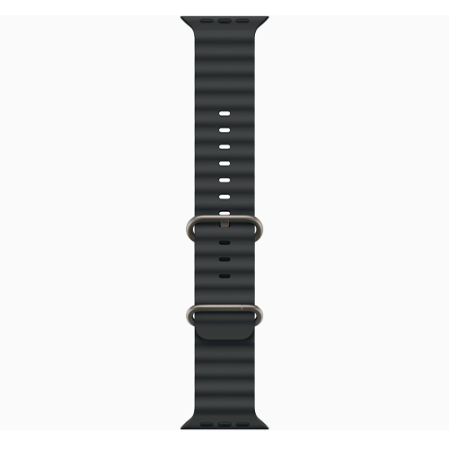 Apple Watch Series Ultra 2 49mm Natural Titanium Case with Black Ocean Band One Size