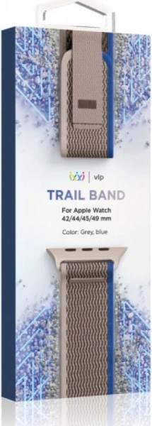 Ремешок нейлоновый Trail Band "vlp" для Apple Watch 42/44/45/49mm, синий-серый