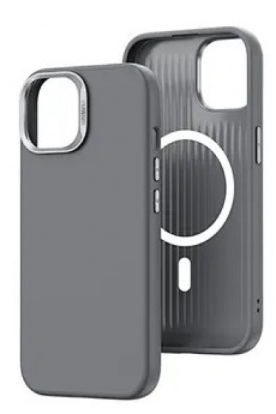 Чехол WIWU Leather Magsafe 15 (Gray)