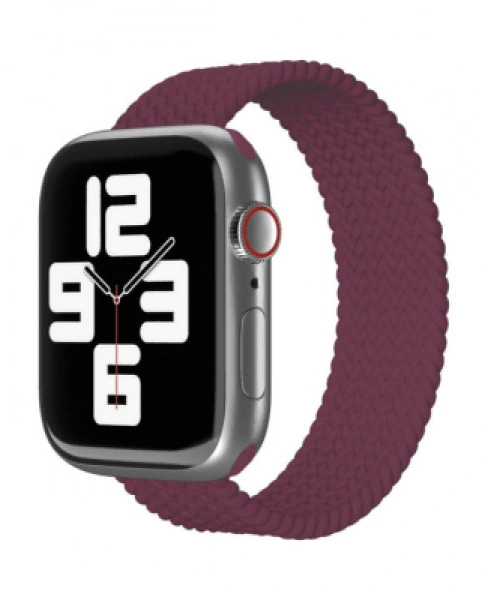 Ремешок нейлоновый плетёный "vlp" для Apple Watch 38/40/41, S/M, 2шт, марсала